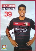 Bayer 04 Banjamin Henrichs Signed Card - Autographes