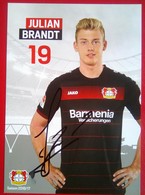 Bayer 04  Julian Brandt  Signed Card - Autographes