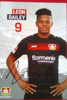 Bayer 04 Leon Bailey Signed Card - Handtekening