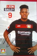 Bayer 04 Leon Bailey Signed Card - Autógrafos