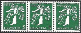 Schweiz Suisse 1939:RM Landi Expo Zu 228yR.01 + 232yR ** MNH Zu 236yR * Falz MLH  (Zu CHF 19.00) - Rollen