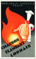 PUBLICITE -- MERLEBACH - ROSSELLE - HOUVE - Charbon Flambant Lorrain - Werbepostkarten