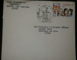 O) 1991 CUBA-CARIBBEAN- SPANISH ANTILLES, AMERICA UPAEP - DISCOVERY OF AMERICAN COLUMBUS-VICENTE AND MARTIN PINZON  - SC - Storia Postale