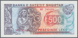 Albania / Albanien: Lot With 6 Banknotes Comprising 100, 500 Leke 1991, 500 Leke 1996 And 1, 10 And - Albania