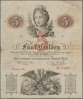 Austria / Österreich: 5 Gulden 1859, P.A88, Still Nice And Strong Paper, Traces Of Tape On Back. Con - Austria