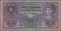 Austria / Österreich: 10 Schilling 1925 P. 89, Stronger Center Fold, Horizontal Fold And Creases In - Autriche