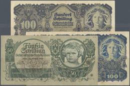 Austria / Österreich: Set Of 3 Notes Containing 2x 100 Schilling 1945 P. 117 With Lightly Different - Oesterreich