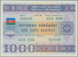 Azerbaijan / Aserbaidschan: 1000 Manat 1993 State Loan Bonds, P.13C In Almost Perfect Condition With - Azerbaïjan