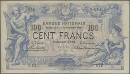 Belgium / Belgien: Banque Nationale 100 Francs 1896, P.64, Extraordinary Rare Banknote In Still Grea - Otros & Sin Clasificación