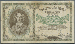 Belgium / Belgien: 100 Francs 1915 P. 90, Rare Note, Center Fold And Handling In Paper, Corner Fold - Other & Unclassified