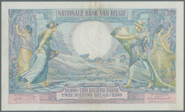 Belgium / Belgien: 10.000 Francs = 2000 Belgas 1929, P.105, Very Nice Item With Strong Paper And Bri - Autres & Non Classés