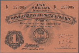 British West Africa: West African Currency Board 1 Shilling 1918, P.1a, Excellent Condition And Key - Otros – Africa