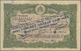 Bulgaria / Bulgarien: 5000 Leva ND(1922) P. 28, Vertically And Horizontally Folded, 2 Cancellation H - Bulgaria