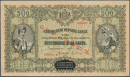 Bulgaria / Bulgarien: 500 Leva ND(1920) Specimen P. 32s, Rare Note, Never Folded, No Holes Or Tears, - Bulgaria