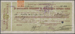Bulgaria / Bulgarien: 20.000 Leva 1922 P. 33A, Rare Note, Center Fold, Handling In Paper And A Few C - Bulgaria