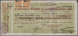 Bulgaria / Bulgarien: 100.000 Leva 1922 P. 33C, 5 Vertical Folds, Handling In Paper, Pinholes At Lef - Bulgarije