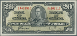 Canada: 20 Dollars 1937 With Signature Coyne & Towers, P.62c With Soft Vertical Bend At Center. Rare - Kanada