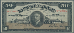 Canada: La Banque Nationale 50 Dollars 1922 SPECIMEN, P.S874s In Excellent Condition, Just Slightly - Canada