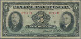 Canada: The Imperial Bank Of Canada 5 Dollars 1934, P.S1145Ea, Rare And Seldom Offered Banknote In S - Kanada