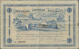 China: Imperial Chinese Railways 1 Dollar January 2nd 1899, P.A59, Tiny Holes At Center, Some Folds, - Chine