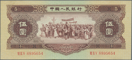 China: Peoples Republic Of China 5 Yuan 1956, P.872, Vertically Folded And A Few Tiny Spots, Otherwi - China