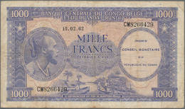 Congo / Kongo: Conseil Monétaire De La République Du Congo 1000 Francs 1962, P.2, Still Intact With - Unclassified