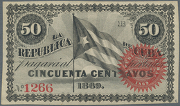 Cuba: Very Nice Set With 24 Banknotes Containing 50 Pesos 1896 LA REPUBLICA DE CUBA P.54 In XF, 10 C - Kuba