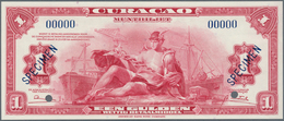 Curacao: 1 Gulden 1947 SPECIMEN, P.35bs With Punch Hole Cancellation At Lower Margin, Specimen Overp - Autres - Amérique