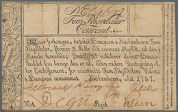 Denmark  / Dänemark: Banquen I Kiöbenhavn 5 Rigsdaler 1787, P.A29, Restored And Backed With Cardboar - Denemarken