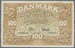 Denmark  / Dänemark: 100 Kroner 1930, P.28a, Rare Early Date In Great Condition With One Vertical Fo - Denmark