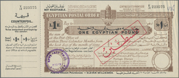 Egypt / Ägypten: Pair Of Egyptian Money Orders With 500 Mills And 1 Pound In XF/UNC Condition. (2 Pc - Aegypten
