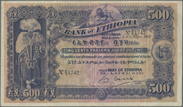 Ethiopia / Äthiopien: Bank Of Ethiopia 500 Thalers 1932, P.11, Great And Very Popular Note In Nice C - Ethiopia