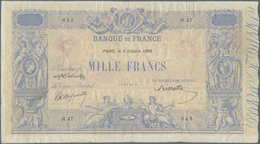 France / Frankreich: Banque De France 1000 Francs October 9th 1890 With Signatures: Delmotte, D'Anfr - Otros & Sin Clasificación