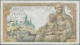 France / Frankreich: Set Of 7 MOSTLY CONSECUTIVE Notes 1000 Francs "Demeter" 1942/43 P. 102, From S/ - Andere & Zonder Classificatie