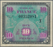 France / Frankreich: Pair Of The 10 Francs 1944 Allied Forces REPLACEMENT Notes With Large Letter "X - Altri & Non Classificati
