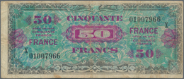 France / Frankreich: 50 Francs 1944 Allied Forces REPLACEMENT Note With Large Letter "X" Instead Of - Other & Unclassified