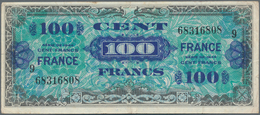 France / Frankreich: Pair Of The 100 Francs Allied Forces 1944, Both With Block Number "9", P.123d I - Other & Unclassified