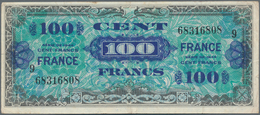 France / Frankreich: Pair Of The 100 Francs Allied Forces 1944, Both With Block Number "9", P.123d I - Otros & Sin Clasificación