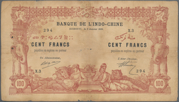 French Somaliland / Französisch Somaliland: Banque De L'Indo-Chine - Djibouti, 100 Francs 1920, P.5, - Otros – Africa