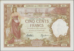 French Somaliland / Französisch Somaliland: Banque De L'Indo-Chine 500 Francs March 8th 1938, P.9b, - Altri – Africa