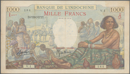 French Somaliland / Französisch Somaliland: Banque De L'Indochine - Djibouti 1000 Francs ND(1938), P - Other - Africa