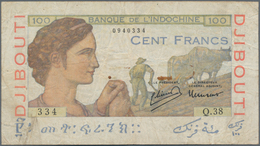 French Somaliland / Französisch Somaliland: Banque De L'Indochine 100 Francs ND(1946), P.19A, Lightl - Autres - Afrique