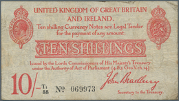Great Britain / Großbritannien: 10 Shillings ND(1915) P. 348a, Several Folds And Creases In Paper, S - Sonstige & Ohne Zuordnung