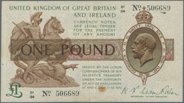 Great Britain / Großbritannien: United Kingdom Of Great Britain And Ireland 1 Pound ND(1928) With Si - Sonstige & Ohne Zuordnung