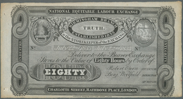 Great Britain / Großbritannien: 80 Hours 1833 Remainder Note Of The National Equitable Labour Exchan - Sonstige & Ohne Zuordnung