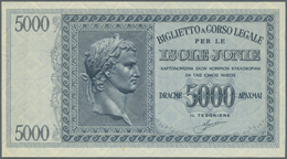 Greece / Griechenland: 5000 Drachmai ND(1941) P. M18a In Condition: UNC. - Greece