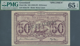 Greenland / Grönland: 50 Kroner ND(1953-67) SPECIMEN, P.20s, Very Rare And In Excellent Condition, P - Groenland