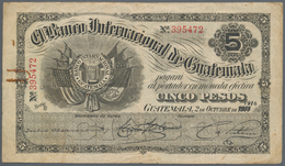 Guatemala: El Banco Internacional De Guatemala 5 Pesos 1916, P.S155b, Almost Well Worn Condition Wit - Guatemala