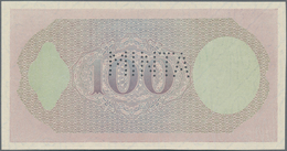 Hungary / Ungarn: 100 Pengö 1926 Unfinished Front Proof Specimen With Perforation "MINTA" On Waterma - Ungarn