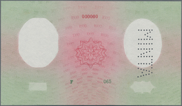 Hungary / Ungarn: 1000 Pengö 1927 Front Proof Specimen With Perforation "MINTA", Multicolored With S - Hongarije